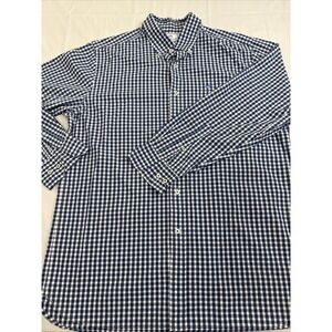 SHIRT Southern Tide MEN LRG Blue/WHT CHECK Long Sleeve Button Up Classic Fit